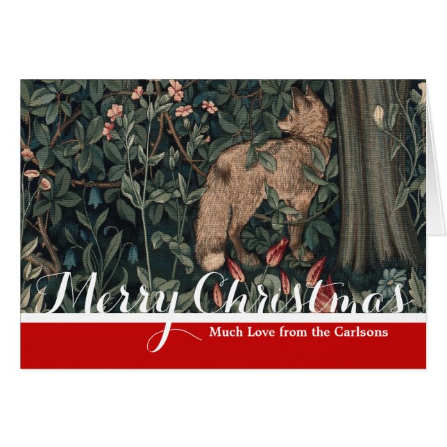 William Morris Greenery Fox Wildlife (Voorkant Horizontaal)