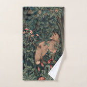 William Morris Greenery Fox Wildlife Bad Handdoek (Handdoek)