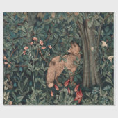 William Morris Greenery Fox Wildlife Cadeaupapier (Vlak)