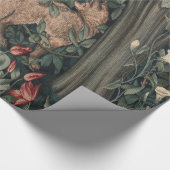 William Morris Greenery Fox Wildlife Cadeaupapier (Hoek)