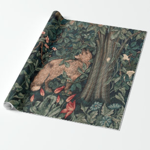 William Morris Greenery Fox Wildlife Cadeaupapier