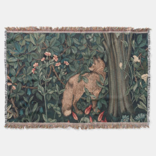 William Morris Greenery Fox Wildlife Deken