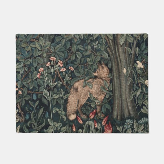 William Morris Greenery Fox Wildlife Deurmat (Voorkant)