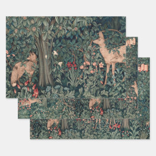 William Morris Greenery Fox Wildlife Inpakpapier Vel