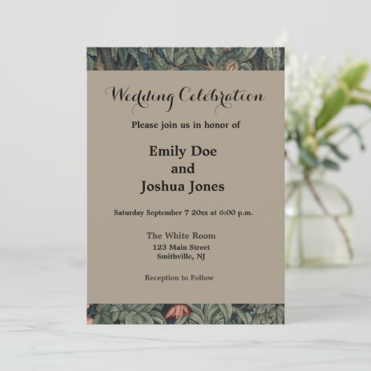 William Morris Greenery Fox Wildlife Kaart (Staand voorkant)