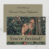 William Morris Greenery Fox Wildlife Kaart (Voorkant / Achterkant)