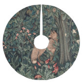 William Morris Greenery Fox Wildlife Kerstboom Rok (Voorkant)