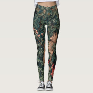 William Morris Greenery Fox Wildlife Leggings