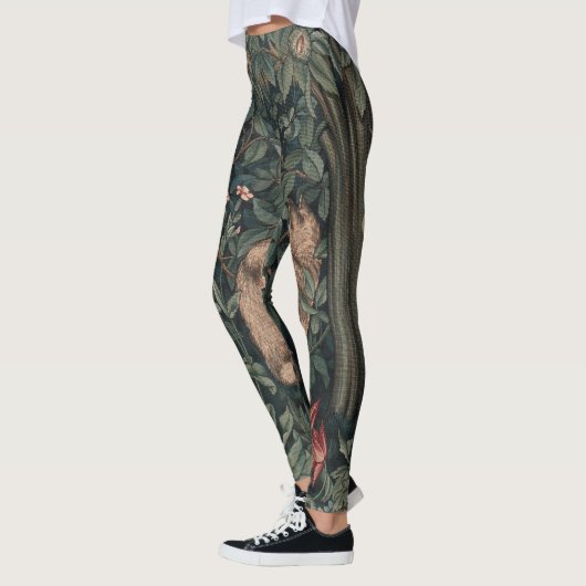 William Morris Greenery Fox Wildlife Leggings (Links)