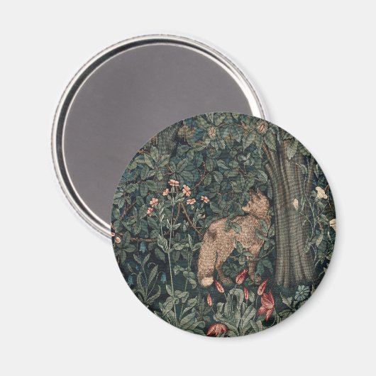 William Morris Greenery Fox Wildlife Magneet (Voorkant / Achterkant)
