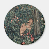 William Morris Greenery Fox Wildlife Magneet (Voorkant)