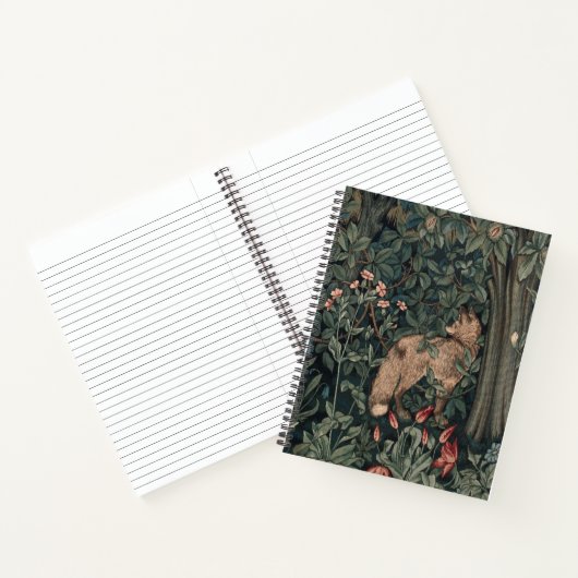 William Morris Greenery Fox Wildlife Notitieboek (Binnen)