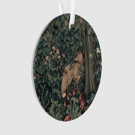 William Morris Greenery Fox Wildlife Ornament (voorkant)