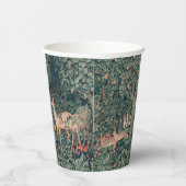 William Morris Greenery Fox Wildlife Papieren Bekers (Rechts)