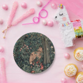 William Morris Greenery Fox Wildlife Papieren Bordje (Feest)