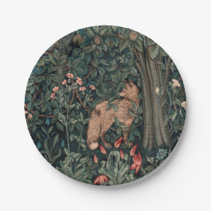 William Morris Greenery Fox Wildlife Papieren Bordje