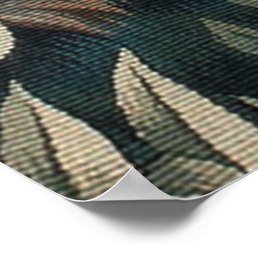 William Morris Greenery Fox Wildlife Poster (Hoek)