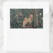 William Morris Greenery Fox Wildlife Rechthoekige Sticker (Tas)
