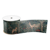 William Morris Greenery Fox Wildlife Satijnen Lint (Spoel)