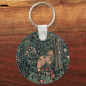 William Morris Greenery Fox Wildlife Sleutelhanger (Voorkant)