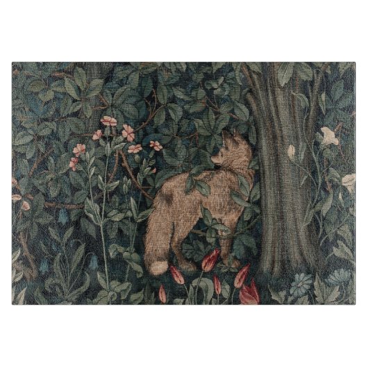 William Morris Greenery Fox Wildlife Snijplank (Voorkant)