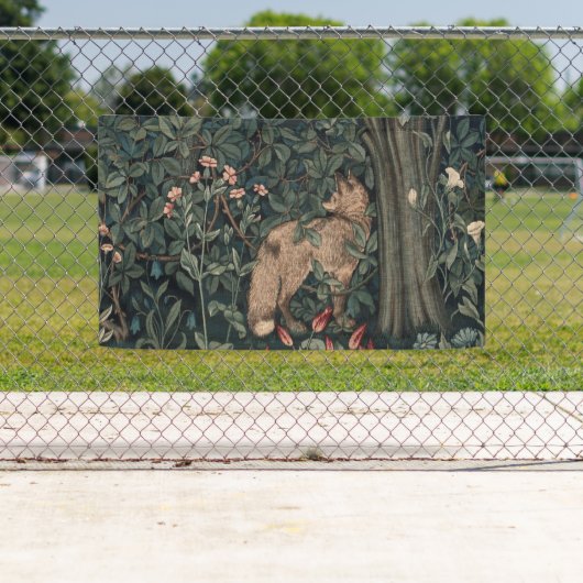 William Morris Greenery Fox Wildlife Spandoek (Insitu)