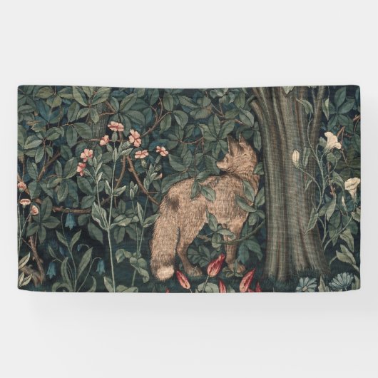 William Morris Greenery Fox Wildlife Spandoek (Horizontaal)
