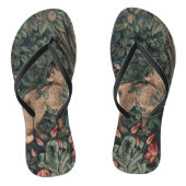 William Morris Greenery Fox Wildlife Teenslippers (Voetbed)
