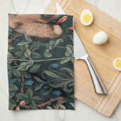 William Morris Greenery Fox Wildlife Theedoek (Quarter Fold)