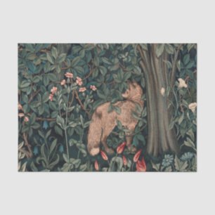 William Morris Greenery Fox Wildlife Tissuepapier