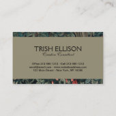 William Morris Greenery Fox Wildlife Visitekaartje (Achterkant)