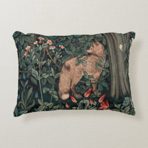 William Morris Greenery Vos Wildlife Kunst Accent Kussen