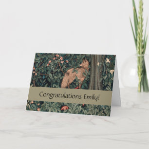 William Morris Greenery Vos Wildlife Kunst Kaart