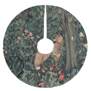 William Morris Greenery Vos Wildlife Kunst Kerstboom Rok