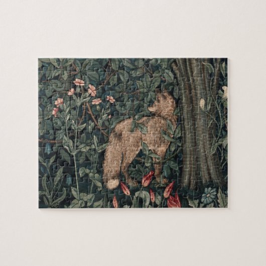 William Morris Greenery Vos Wildlife Kunst Legpuzzel (Horizontaal)