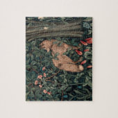 William Morris Greenery Vos Wildlife Kunst Legpuzzel (Verticaal)