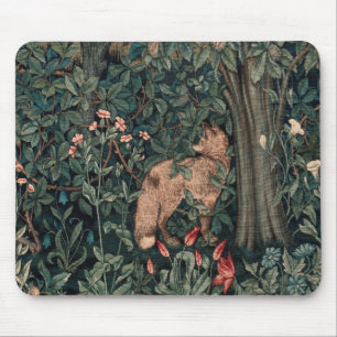 William Morris Greenery Vos Wildlife Kunst Muismat
