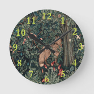 William Morris Greenery Vos Wildlife Kunst Ronde Klok