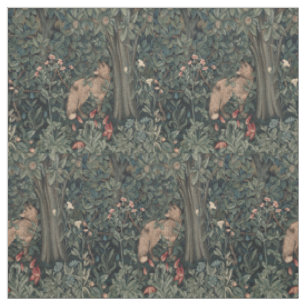 William Morris Greenery Vos Wildlife Kunst Stof