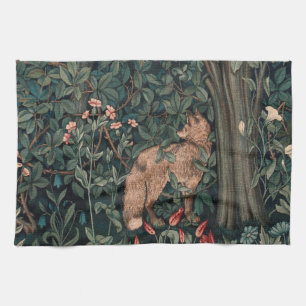 William Morris Greenery Vos Wildlife Kunst Theedoek
