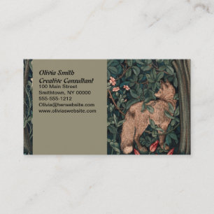 William Morris Greenery Vos Wildlife Kunst Visitekaartje