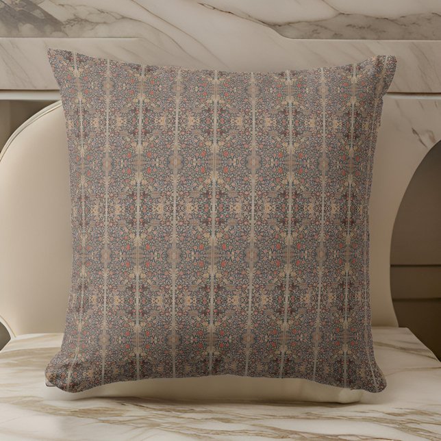 William * Morris Grey Peach Bloemen Vintage Kussen (Creator heeft geüpload)