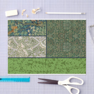 William Morris Grid Collage Decoupage Papier