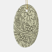 William Morris grijs groene druivenrank patroon Keramisch Ornament (Rechts)