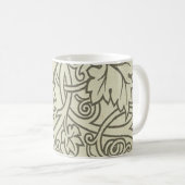 William Morris grijs groene druivenrank patroon Koffiemok (Voorkant rechts)