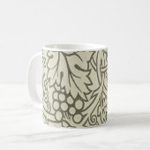 William Morris grijs groene druivenrank patroon Koffiemok (Voorkant links)