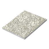 William Morris grijs groene druivenrank patroon Notitieblok (Linkerzijde)
