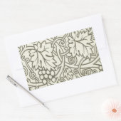 William Morris grijs groene druivenrank patroon Rechthoekige Sticker (Envelop)