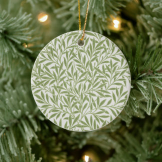 William Morris groen bloemmotief botanisch patroon Keramisch Ornament