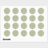 William Morris groen bloemmotief botanisch patroon Ronde Sticker (Vel)
